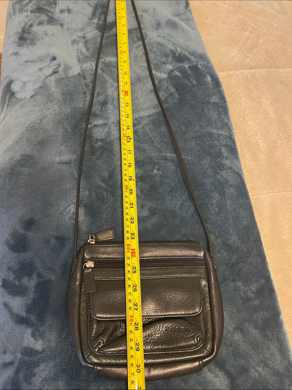 Fossil Black Leather Crossbody Bag - Picture 14 of 16